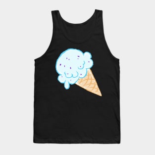 Minty Ice Cream - Cute Kawaii Summer Simple Crayon Doodle Art Tank Top